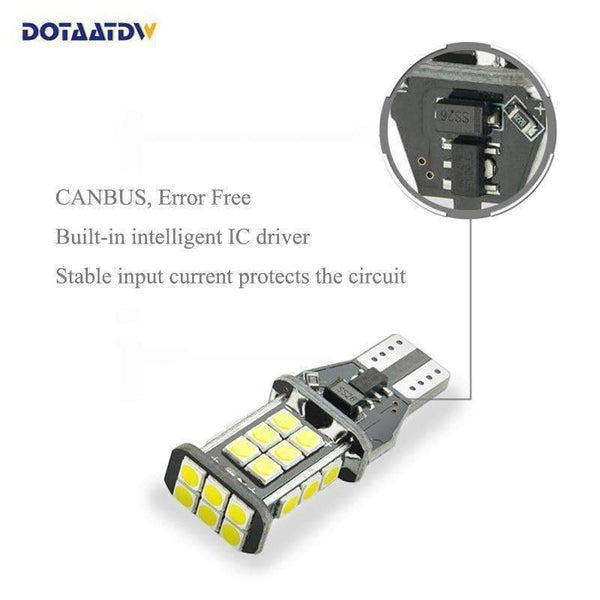 Planet Gates DOTAATDW 2x Extremely Bright Error Free 921 912 T15 T10 3030 Chipsets LED Bulbs For Backup Lights, White 6000K 12V