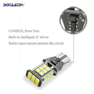Planet Gates DOTAATDW 2x Extremely Bright Error Free 921 912 T15 T10 3030 Chipsets LED Bulbs For Backup Lights, White 6000K 12V