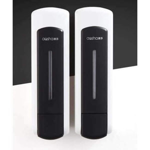 Planet Gates double black Bathroom Soap Dispenser Shower Liquid Shampoo Dispenser 350/700/1050ml Wall Mounted Bathroom Shower Soap Dispenser,hotel product