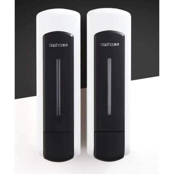 Planet Gates double black Bathroom Soap Dispenser Shower Liquid Shampoo Dispenser 350/700/1050ml Wall Mounted Bathroom Shower Soap Dispenser,hotel product