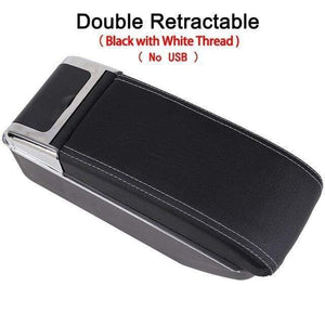 Planet Gates Double Black White / Russian Federation Nissan Terrano 3 armrest box universal car BRV center console caja  modification accessories double raised with USB
