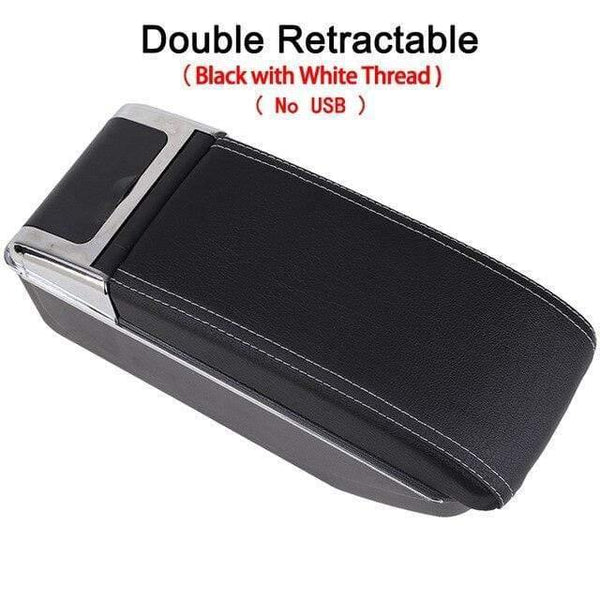 Planet Gates Double Black White / Russian Federation Nissan Terrano 3 armrest box universal car BRV center console caja  modification accessories double raised with USB