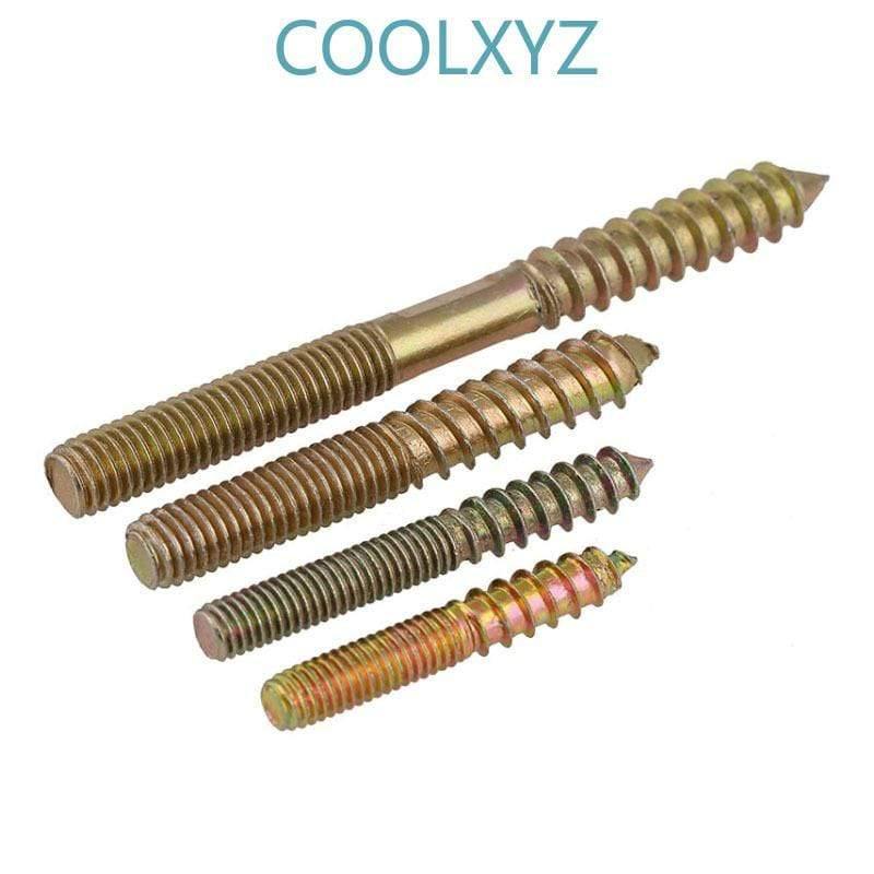 Double End Self Tapping Screws Sharp-tailed Double Headed Tapping Lengthen Screw Furniture Connectors Grub Screw M6M8 5pcs