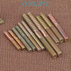 Double End Self Tapping Screws Sharp-tailed Double Headed Tapping Lengthen Screw Furniture Connectors Grub Screw M6M8 5pcs
