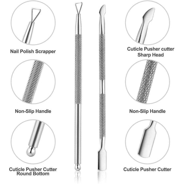 Planet Gates Double-ended Nails Cuticle Pusher Finger Dead Skin Remover Nail Nippers Cutter for Manicure Pedicure Accessories  Art Tools Sets