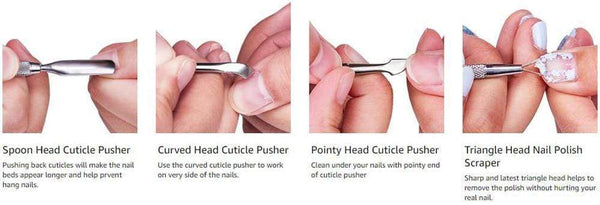 Planet Gates Double-ended Nails Cuticle Pusher Finger Dead Skin Remover Nail Nippers Cutter for Manicure Pedicure Accessories  Art Tools Sets