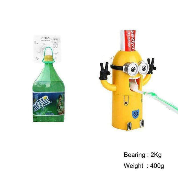Planet Gates Double Eyes Bathroom Products Cartoon Automatic Toothpaste Dispenser Cute Squeezers Toothbrush Holder Bathroom Accessories Set For Kids
