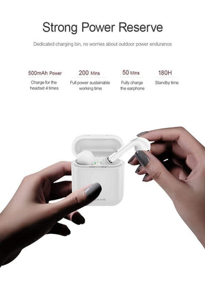 Planet Gates Double in-ear earpho TWS Wireless Bluetooth Earphone headset for iPhone Xs Max XR 7 8,USAMS Bluetooth Headphones for Samsung Xiaomi with Charging Box