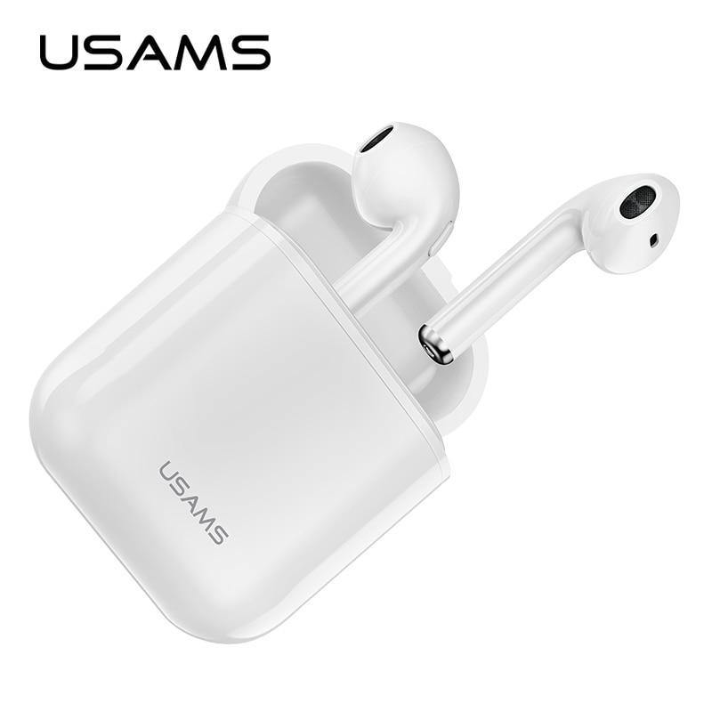 Planet Gates Double in-ear earpho USAMS Bluetooth earphones for iPhone Samsung Xiaomi earbuds,TWS Wireless Bluetooth headphone for iPhone air pod with Charger Box