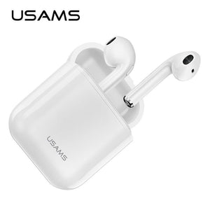 Planet Gates Double in-ear earpho USAMS Bluetooth earphones for iPhone Samsung Xiaomi earbuds,TWS Wireless Bluetooth headphone for iPhone air pod with Charger Box