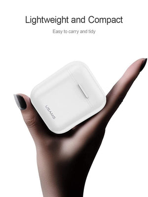 Planet Gates Double in-ear earpho USAMS Bluetooth earphones for iPhone Samsung Xiaomi earbuds,TWS Wireless Bluetooth headphone for iPhone air pod with Charger Box