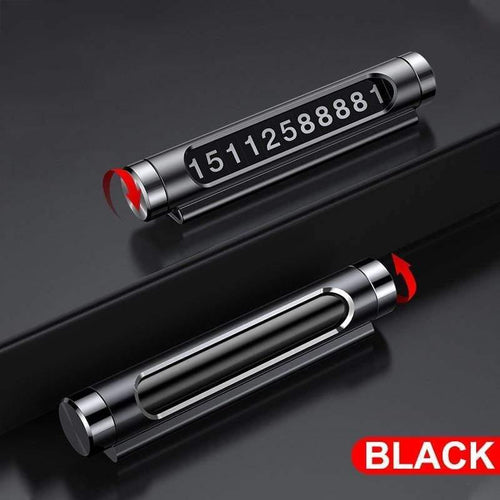 Baseus Mini Metal Car Temporary Parking Card Luminous Switchable Double Phone Number Plate Car Stickers Car-Styling