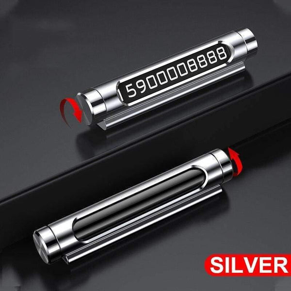 Baseus Mini Metal Car Temporary Parking Card Luminous Switchable Double Phone Number Plate Car Stickers Car-Styling
