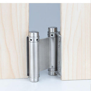 Double Open Door Hinge 3-8inch Stainless Steel Spring Auto Closing Fold Hinges Two-way Open Door Bar Fence Cowboy Door Hardware