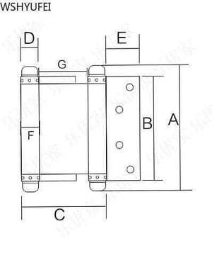 Planet Gates Double open spring 3 inch / 4 inch / 5 inch hinge Stainless steel two way free door hinge hinge cowboy door fence dedicated