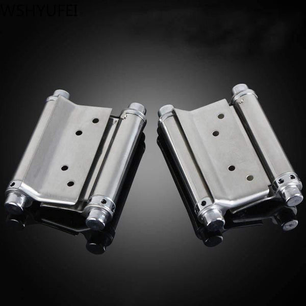Planet Gates Double open spring 3 inch / 4 inch / 5 inch hinge Stainless steel two way free door hinge hinge cowboy door fence dedicated