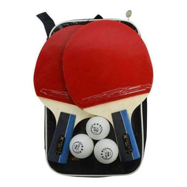 Planet Gates Double Short Handles 2Pcs/Set Classic 5 Ply Solid Wood Table Tennis Rackets Double Face Pimples-in Rubber Table Tennis Bats for Teenagers