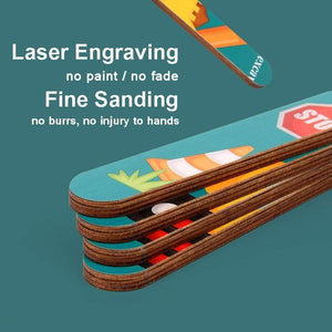 Planet Gates Double Sided Strip 3D Puzzles Baby Toy Wooden Montessori Materials Educational Toys For Children Large Bricks Kids Learning Toys