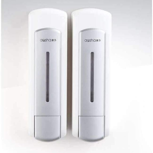 Planet Gates double silver Bathroom Soap Dispenser Shower Liquid Shampoo Dispenser 350/700/1050ml Wall Mounted Bathroom Shower Soap Dispenser,hotel product