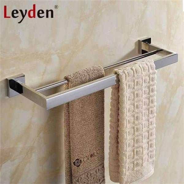 Planet Gates Double Towel Bar Leyden SUS 304 Stainless Steel Bathroom Hardware Set Chrome Polished Paper Holder Towel Bar Robe Hook Bathroom Accessories Bath