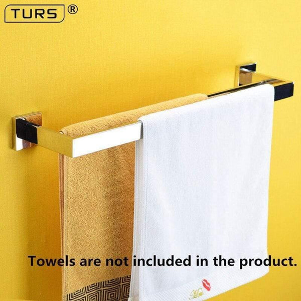 Planet Gates Double Towel Bar Stainless Steel Bathroom Hardware Set Chrome Polished Toothbrush Holder Paper Holder Towel Bar Bathroom Accessories