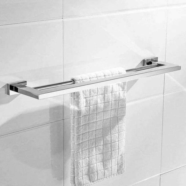 Planet Gates Double Towel Bar SUS304 Stainless Steel Bathroom Hardware Set Chrome Mirror Polished Toilet Paper Holder Robe Hook Towel Bar Bathroom Accessories