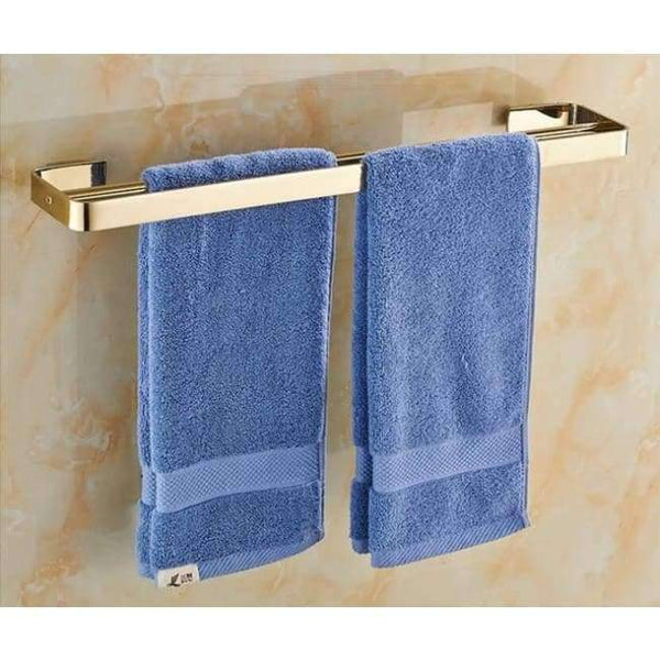 Planet Gates double towel bars Newly Brass Bathroom Accessories Set, Gold Square Toilet Brush Holder,Paper Holder,Towel Bar,Towel Holder, bathroom Hardware set