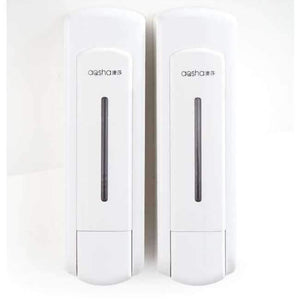 Planet Gates double white Bathroom Soap Dispenser Shower Liquid Shampoo Dispenser 350/700/1050ml Wall Mounted Bathroom Shower Soap Dispenser,hotel product