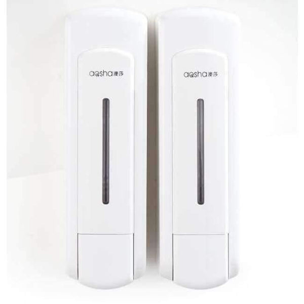 Planet Gates double white Bathroom Soap Dispenser Shower Liquid Shampoo Dispenser 350/700/1050ml Wall Mounted Bathroom Shower Soap Dispenser,hotel product