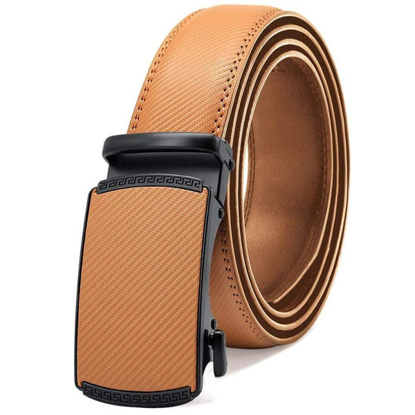 Fashion Automatic Buckle Multi-color Genuine Leather Belt Men's  Black Belts Cow Leather Belts For Men 3.5cm Width