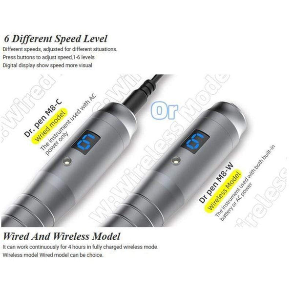 Planet Gates Dr pen Ultima M8 Professional Microneedling Pen tattoo machine - Wireless dermapen - Best facial Skin Care beauty Tool Kit