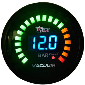 Planet Gates DRAGON GAUGE 2" 52mm Boost/Water Temp/Oil Temp/Oil Pressure/Tachometer/Volt/Air Fuel Ratio/EGT/Vacuum Meter Digital+Gauge Pods