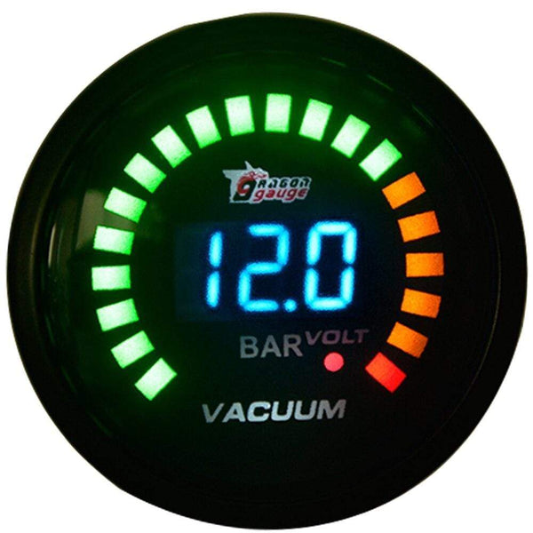 Planet Gates DRAGON GAUGE 2" 52mm Boost/Water Temp/Oil Temp/Oil Pressure/Tachometer/Volt/Air Fuel Ratio/EGT/Vacuum Meter Digital+Gauge Pods