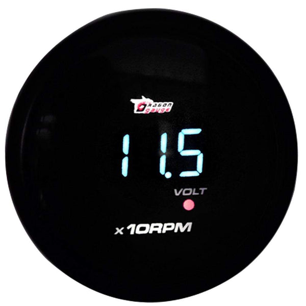 Planet Gates DRAGON GAUGE 2" 52mm Boost/Water Temp/Oil Temp/Oil Pressure/Tachometer/Volt/Air Fuel Ratio/EGT/Vacuum Meter Digital+Gauge Pods
