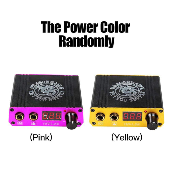 Planet Gates Dragonhawk TOP Tattoo Kit Motor Pen Machine Gun  Power Supply Needles D3029