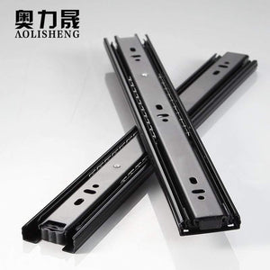 Drawer Slide Rail 4-24 Inch Ball Bearing Three Fold Full Extended Furniture Hardware