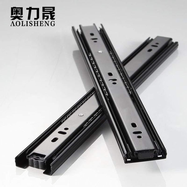 Drawer Slide Rail 4-24 Inch Ball Bearing Three Fold Full Extended Furniture Hardware