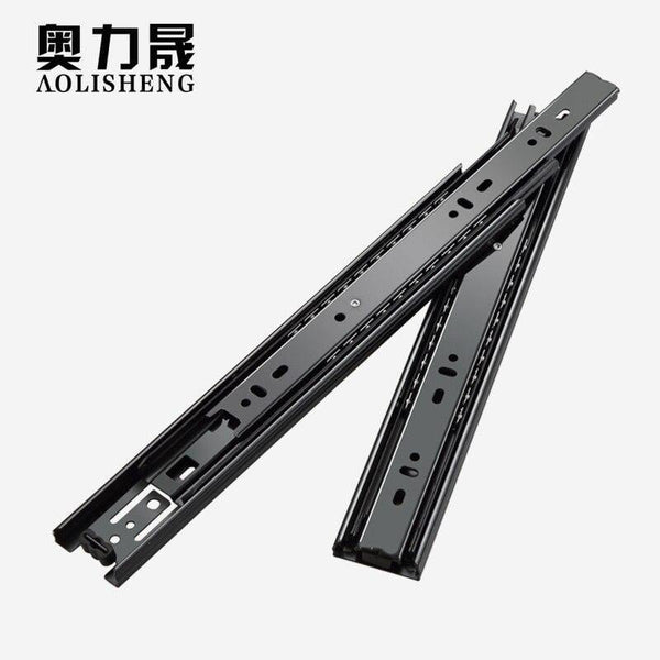 Drawer Slide Rail 4-24 Inch Ball Bearing Three Fold Full Extended Furniture Hardware