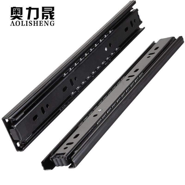 Drawer Slide Rail 4-24 Inch Ball Bearing Three Fold Full Extended Furniture Hardware