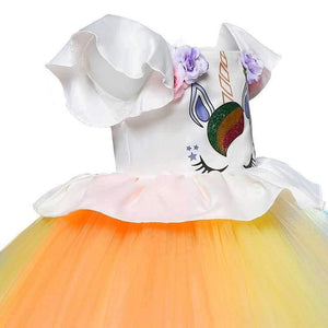 Planet Gates Dress 1 / 12M Girls Dress 1 Year Birthday Party Baby Clothing Children Unicorn Christmas Costume 1 2 3 4 5 years Kids Colorful Rainbow Dress