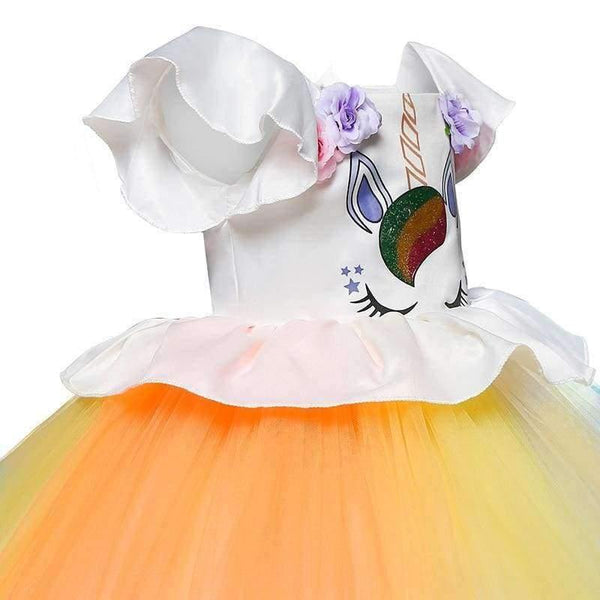 Planet Gates Dress 1 / 12M Girls Dress 1 Year Birthday Party Baby Clothing Children Unicorn Christmas Costume 1 2 3 4 5 years Kids Colorful Rainbow Dress