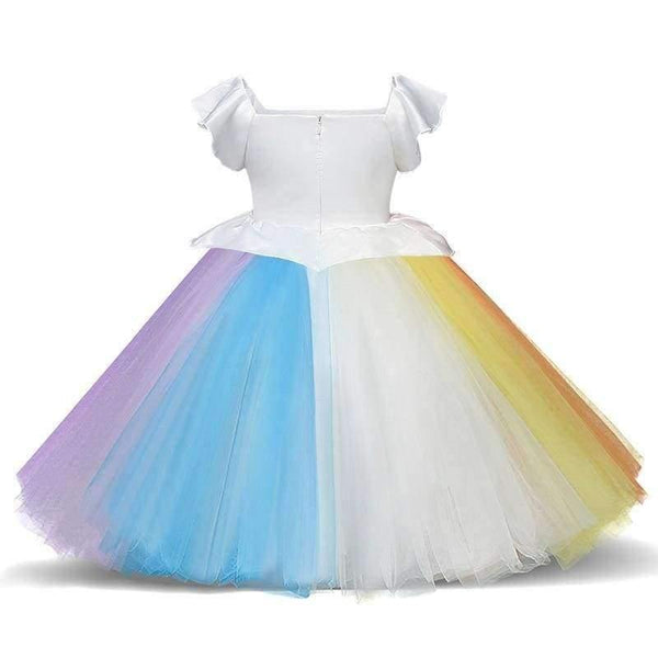 Planet Gates Dress 1 / 12M Girls Dress 1 Year Birthday Party Baby Clothing Children Unicorn Christmas Costume 1 2 3 4 5 years Kids Colorful Rainbow Dress