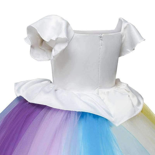 Planet Gates Dress 1 / 12M Girls Dress 1 Year Birthday Party Baby Clothing Children Unicorn Christmas Costume 1 2 3 4 5 years Kids Colorful Rainbow Dress