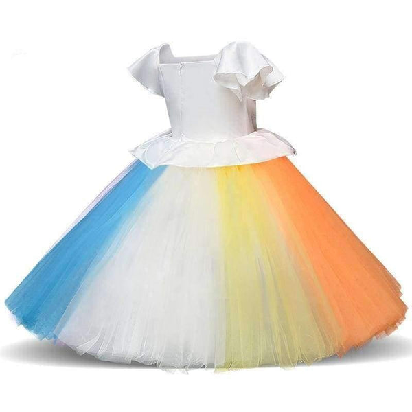 Planet Gates Dress 1 / 12M Girls Dress 1 Year Birthday Party Baby Clothing Children Unicorn Christmas Costume 1 2 3 4 5 years Kids Colorful Rainbow Dress