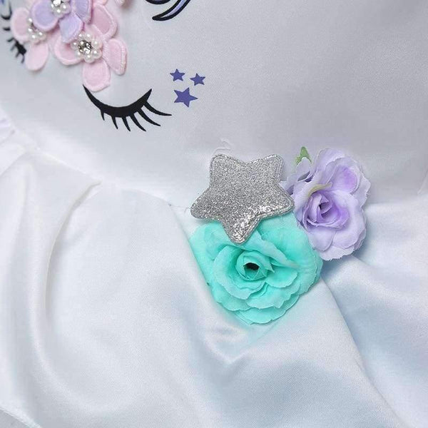 Planet Gates Dress 1 / 12M Girls Dress 1 Year Birthday Party Baby Clothing Children Unicorn Christmas Costume 1 2 3 4 5 years Kids Colorful Rainbow Dress