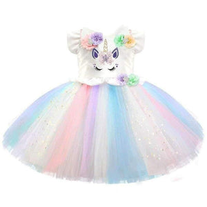 Planet Gates Dress 1 / 12M Girls Dress 1 Year Birthday Party Baby Clothing Children Unicorn Christmas Costume 1 2 3 4 5 years Kids Colorful Rainbow Dress