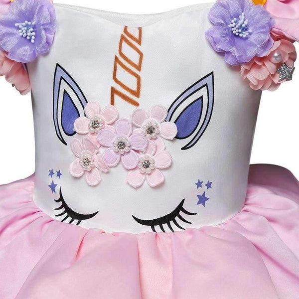Planet Gates Dress 1 / 12M Girls Dress 1 Year Birthday Party Baby Clothing Children Unicorn Christmas Costume 1 2 3 4 5 years Kids Colorful Rainbow Dress