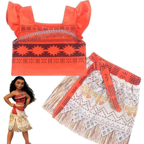 Planet Gates dress and necklace / 3T Kids Girl Princess Party Dress Moana Adventure Elsa Clothing Girls Dress Set with wig and Necklace baby Vaiana Cosplay Clothes