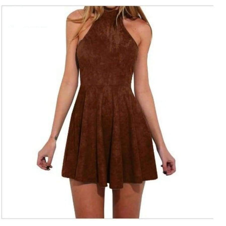 Planet Gates dresses Black / S Summer Ladies Dress Pure Color Sexy Dress