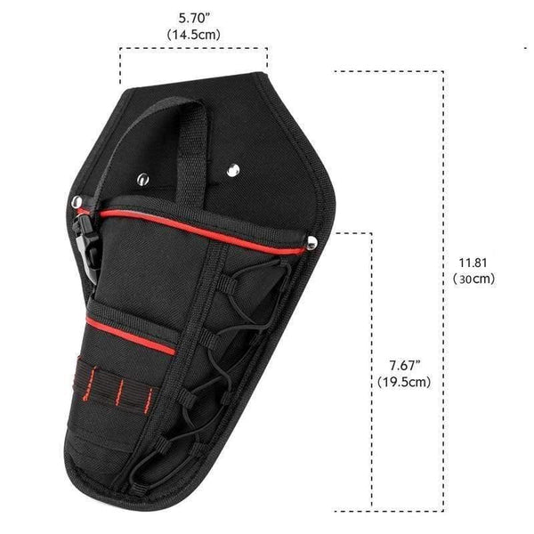Planet Gates Drill Holster Waterproof Impact Driver Drill Holder Multi-functional Electric Tool Pouch Bag with Waist Belt for Wrench Hammer S